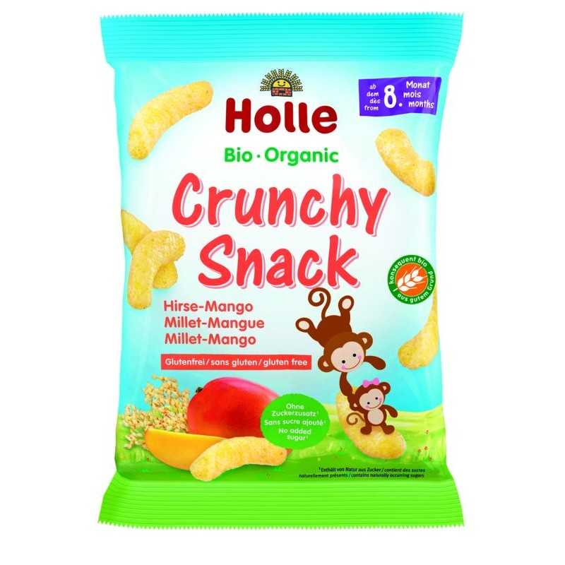 Holle BIO Crunchy Snack prosas uzkodas ar mango  no 8 mēnešu vecuma 25 g